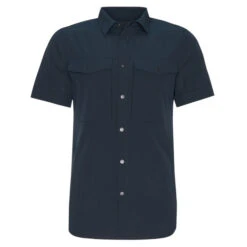 FJÄLLRÄVEN Fjällräven ABISKO TREKKING SHIRT SS M Herren Outdoor Hemd DARK NAVY