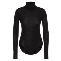 Icebreaker W MERINO QUEENS LS HIGH NECK BODYSUIT Damen Funktionsshirt BLACK