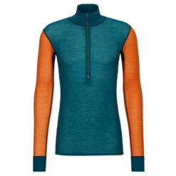 Devold WOOL MESH 190 ZIP NECK M Herren Funktionsshirt FLAME