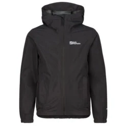 Jack Wolfskin FLAZE JACKET K Kinder Regenjacke BLACK