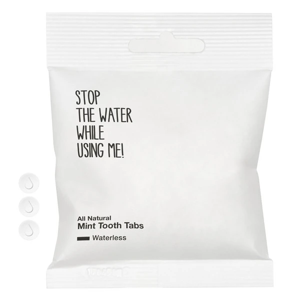 STOP THE WATER WHILE USING ME! WATERLESS TOOTH TABS, 90 PCS Zahnpflege WHITE