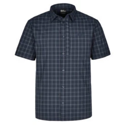 Jack Wolfskin NORBO S/S SHIRT M Herren Outdoor Hemd NIGHT BLUE CHECKS